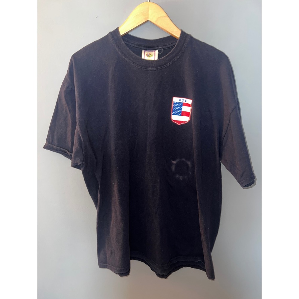 Vintage 2006 FIFA World Cup Germany USA Soccer T-Shirt‎ Navy Blue Crew Neck